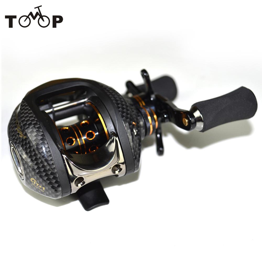 FISHDROPS LB200 Baitcasting Reel 18 Ball Bearings Carp Fishing Bass Fishing Left Handed Right Hand Bait Casting 17 + 1 BBs