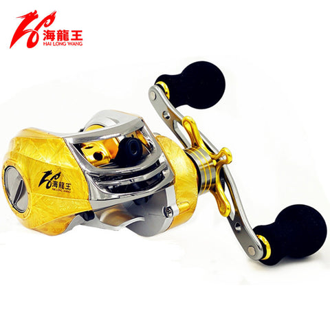 Gold Magnetic Brake 19 Bearing Brand Saltwater Fishing Baitcasting Reel Left Hand Right Handle Bait Casting Reel Fishing Reel