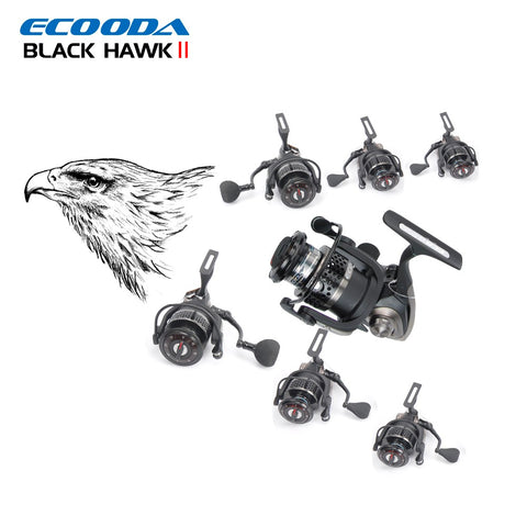 ECOODA Black Hawk II 1500-5000 Metal Spool Spinning Fishing Reels Saltwater/Freshwater Boat Rock Bass Lure Jigging Fishing Reel