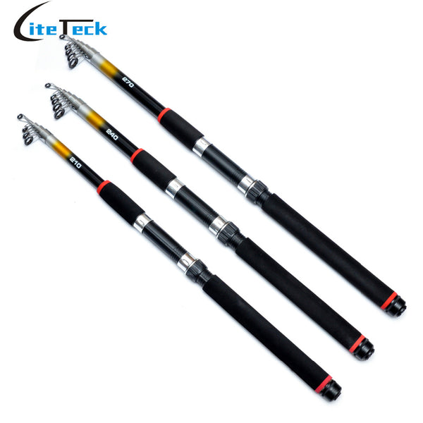 2.1/ 2.4/2.7M Telescopic Fishing Rod Portable Glass Fiber Carp Fishing Rod Spinning Fishing Pole for Outdoor Sports Pesca