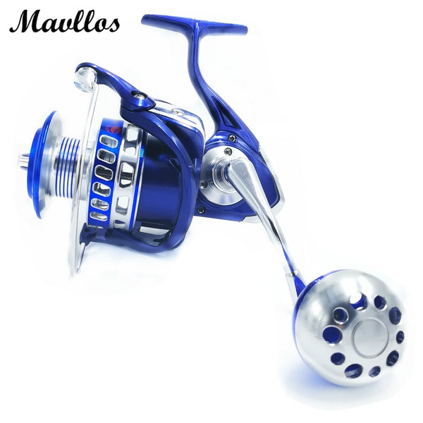 Mavllos Max Drag 25-35kg Saltwater Proof Fishing Spinning Reel 13BB Aluminum Alloy Metal Slow Jigging Reel Jig Boat Fishing Reel