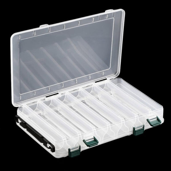 High Quality 10 and14 Compartments Double Sided Fishing Lure Bait Hooks Tackle Waterproof Storage Box Case Free shipping